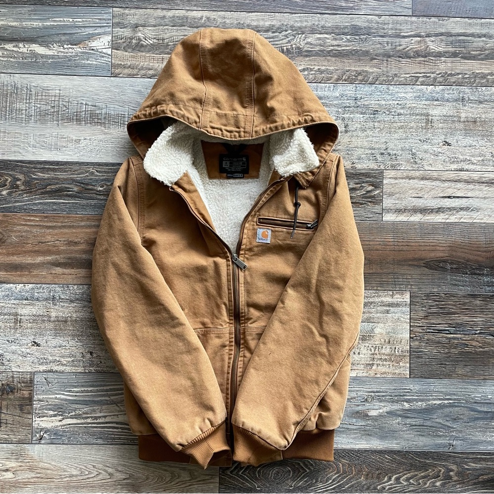 Carhartt Wildwood Sherpa Lined Canvas Coat small